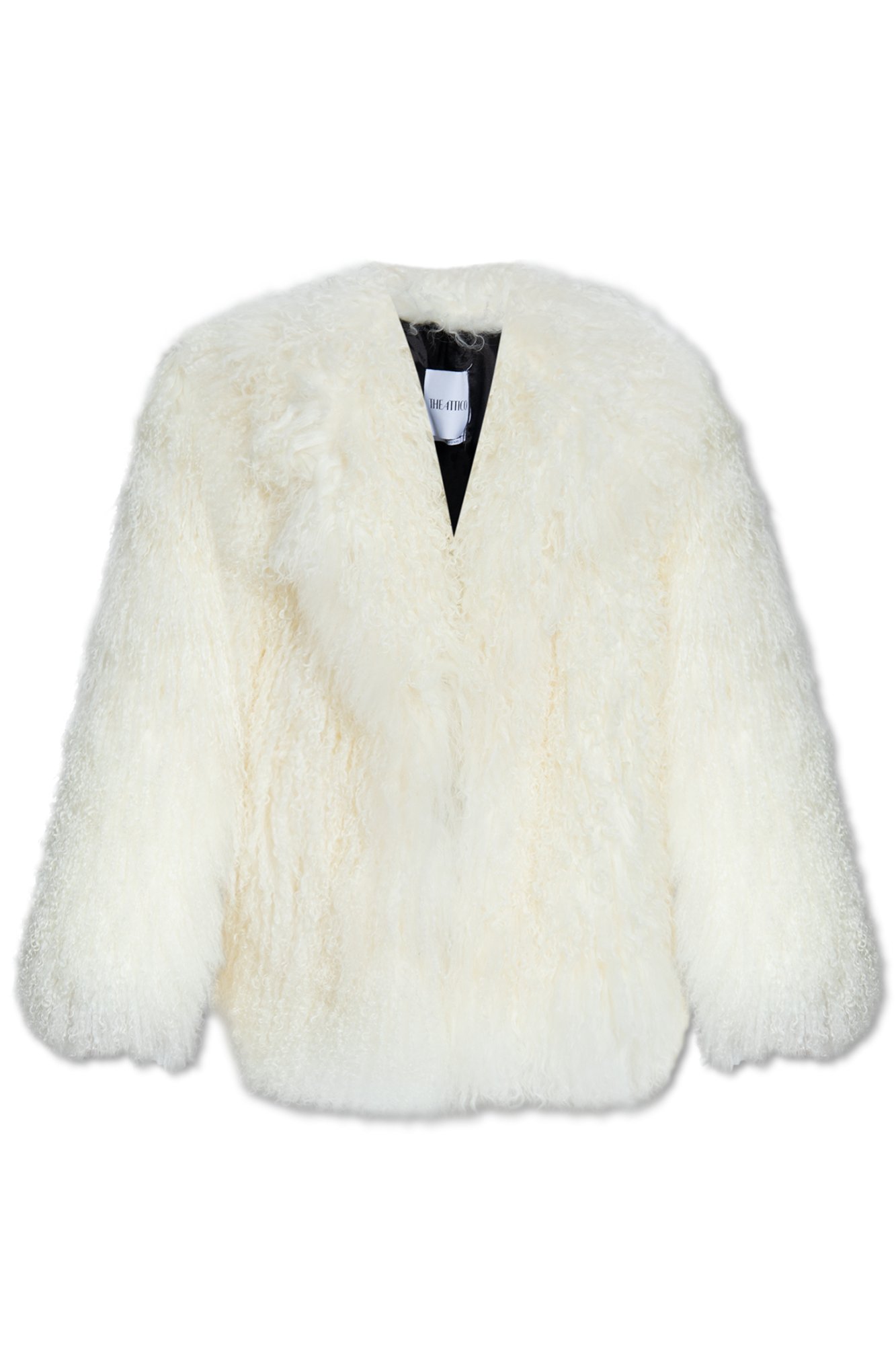 Cream Short fur coat The Attico Vitkac Germany